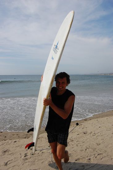 "Ich nehm das Brett als Sonnenschutz." 