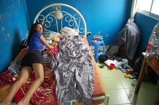 Unser Zimmerchen in Fernando´s Haus, grad nicht aufgeräumt...