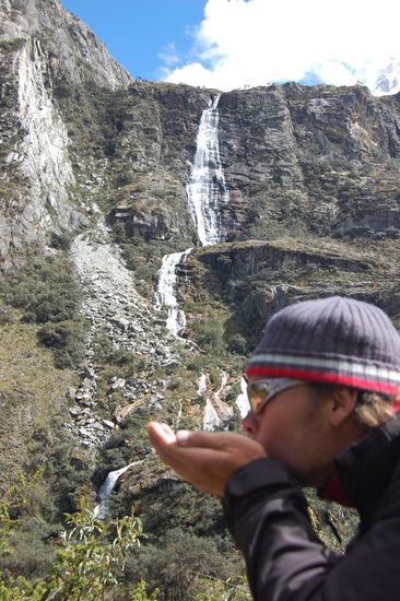 ...aus denen wir kristallklares Wasser trinken konnten. 