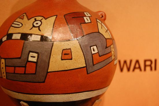 Töpferkunst der Wari (im Comicstil): 600-1200n.Chr.