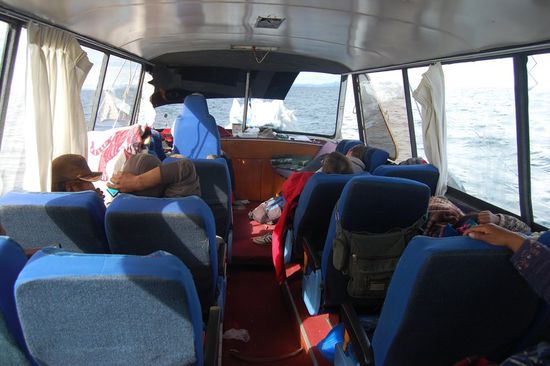 Unser Boot von innen