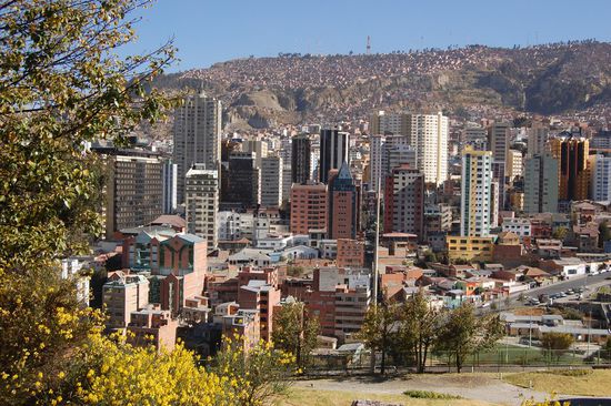 La Paz (unten) und El Alto (oben)