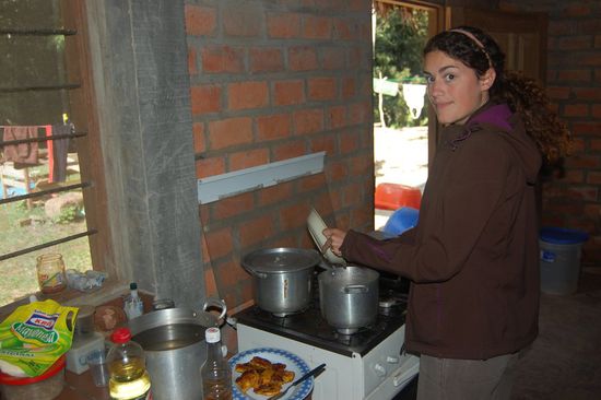 Mimi beim Kochen, was es gab, weiß ich leider nicht mehr...