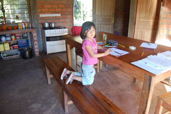 Hier wird bei uns in der Küche gemalt.