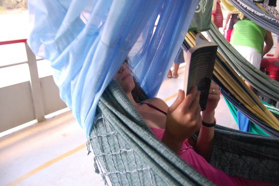 In der gemütlichen Hängematte lässte sichs gut die Zeit vertreiben... 