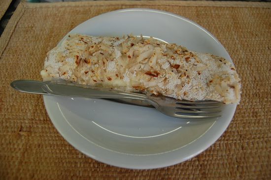Palatschinken, Crepe oder Pfannkuchen (je nach sprachlichem Hintergrund) aus Yukamehl mit Maroni und Palmherzen-Käsa Füllung 