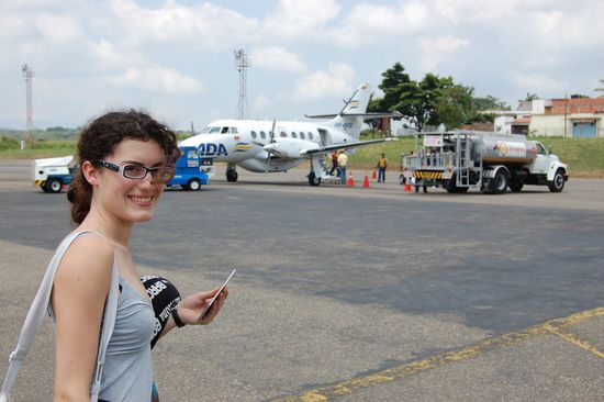 Im Bauch dieses kleinen Hüpfers sollen wir also nach Medellin!