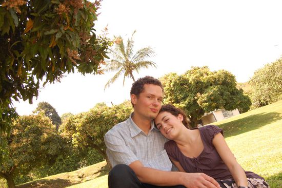 Under the mango-tree.