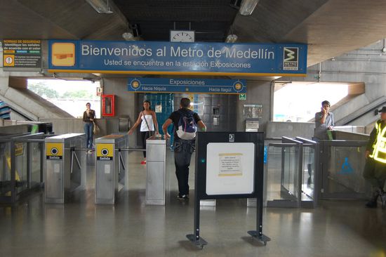 Die Metro, der ganze Stolz der Medelliner.