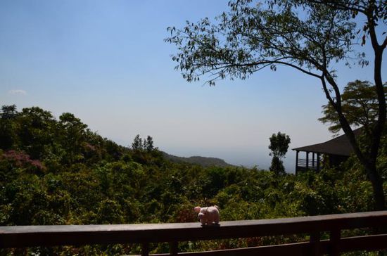 Ausblick von unserem Balkon (vermutlich das Attraktivste an dem Zimmer)