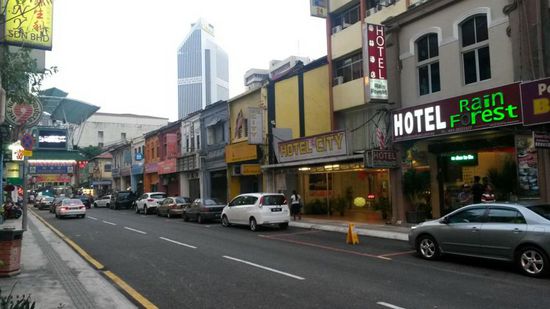Jalan Petaling mit unserem Hotel.. 
