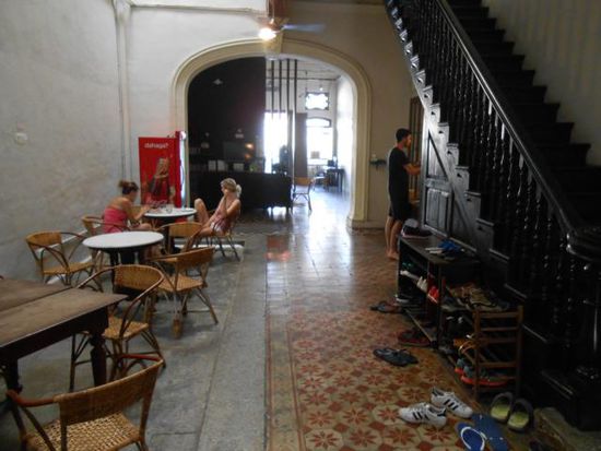 Ein letzter Blick: Abschied von unserem Hostel....