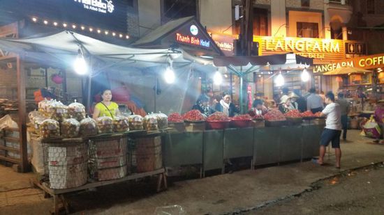 Mengen an Erdbeeren und Sharonfrüchte/Khakis, Mandarinen....