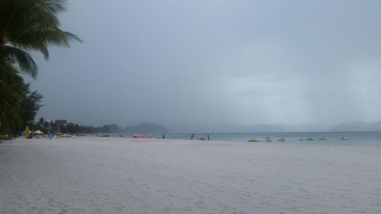 man konnte Teile der Insel gar nicht mehr erkennen - da hat es wohl so richtig geschüttet... 