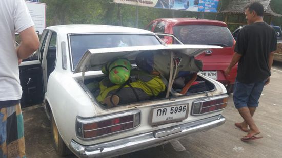 Die "old lady" vollbeladen 