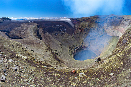 Blick in den Krater Vulkan Villarrica