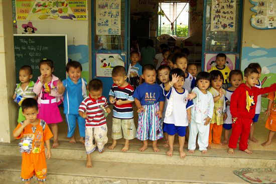 Die Kinder vom Kindergarten waren nicht mehr in der Klasse zu halten