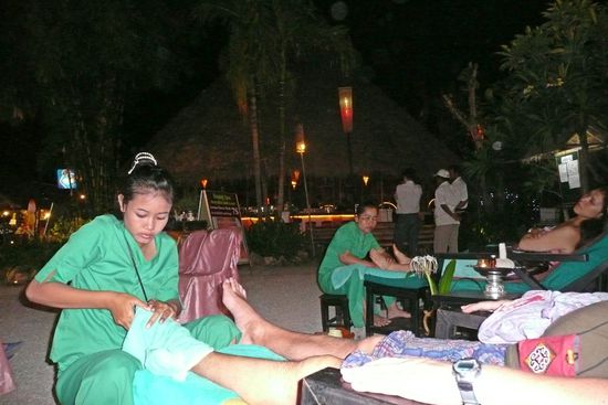 Meine Füße werden durchgeknetet