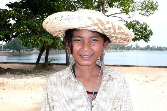 Eins der Mädel, die uns zu Ihrem Stand locken wollten