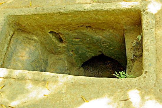 Ein Tunneleingang. In den Tunneln lebte auch allerhand Getier wie Fledermäuse, Ratten und sonstiges Gekrieche.