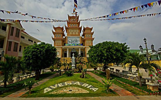 Die katholische Kirche von Mui Ne, vom Gebäude kommt man da nicht sofort drauf, ist echt agefahren.