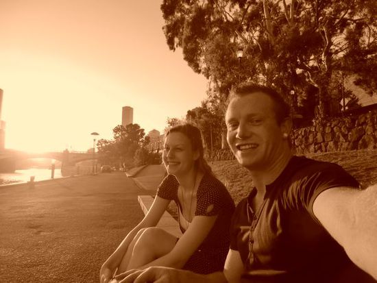Bevor es los ging traf ich mich noch einmal mit meinem lustigen australischen "Tourguide" Tim...cheers mate !!
