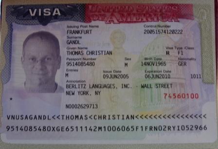 Endlich habe ich mein Visa für USA
