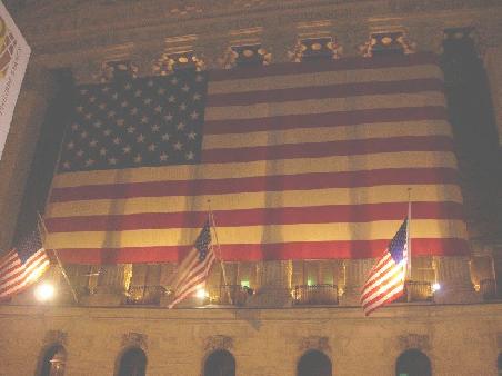 Die Wallstreet Exchange bei Nacht