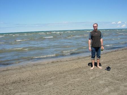 Schoener Sandstrand am Lake Huron. Die Wassertemperatur ist durchaus zum Baden geeignet.
