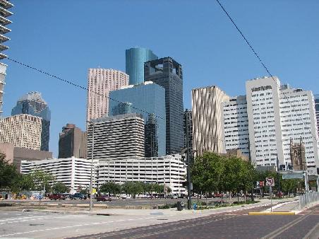 Houston, Samstag Vormittag; nix los, wie ausgestorben. Das Foto entstand auf der Mainstreet!