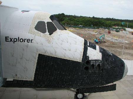 Die ausgemusterte Space Shuttle "Explorer"
