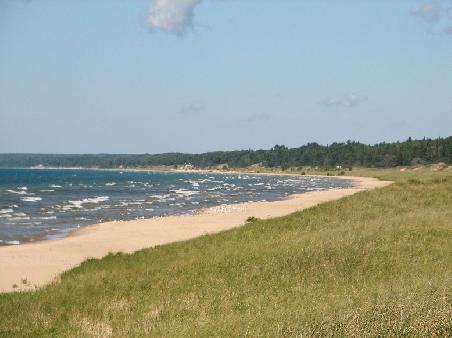 Upper Pennisula, Michigan:
Strand mit nix!
