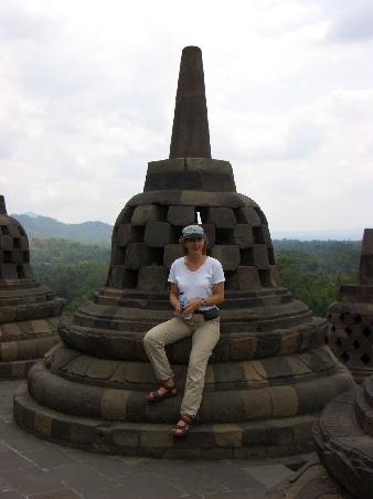 Ich in Borobodur