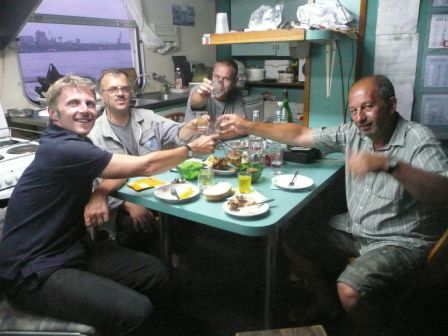 Perfektes Dinner am Schubschiff in Nikopol