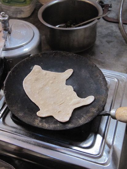 Khajuraho: Meine erste Chapattikuh.