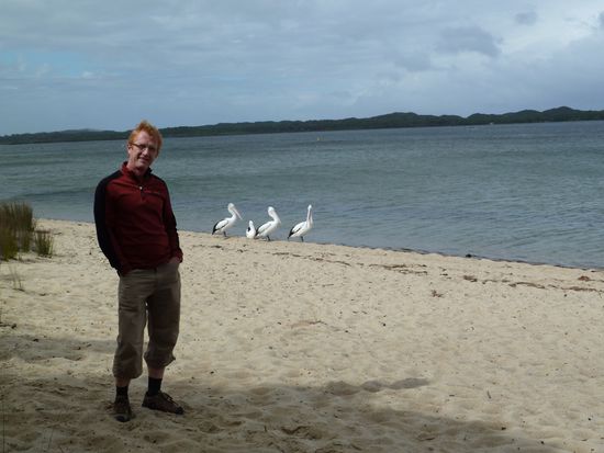 Überraschende Begegnung beim Mittagshalt.