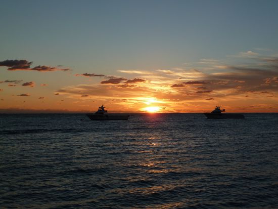 Sonnenuntergang beim ersten Übernachten