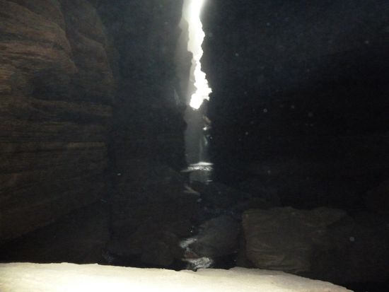 Das ist ca. 100 Meter unterhalb des Wasserfalls.