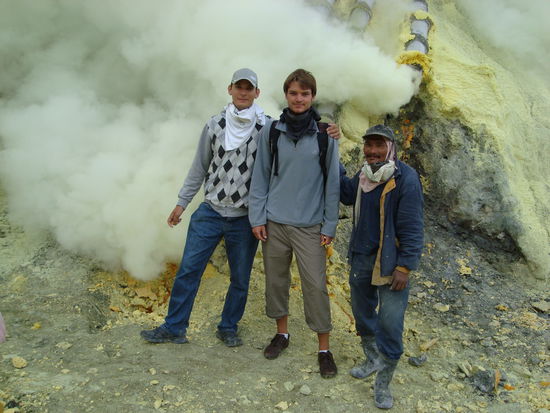 Hier wird der flüssige Schwefel abgebaut