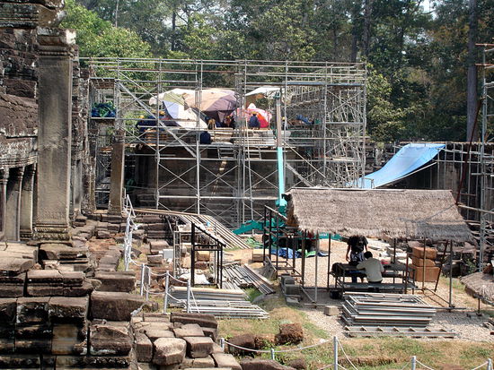 Renovierungsarbeiten am Bayon