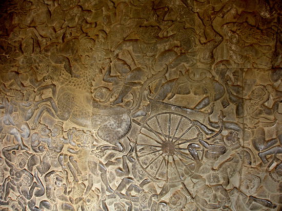Angkor Wat - Es sind die längsten Flachreliefs der Welt.