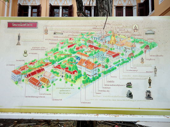 "Stadtplan" vom Wat Bavonnivet