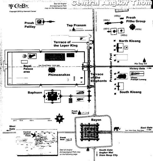 Plan Angkor Wat und Angkor Thom