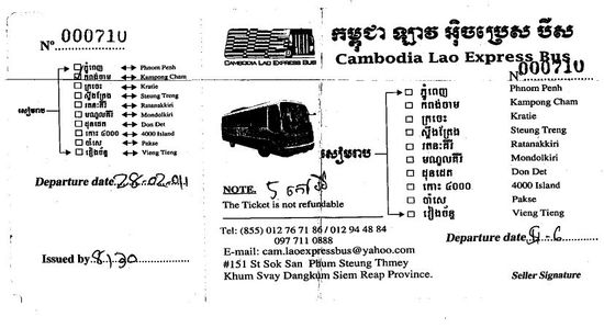 und wieder eine andere Busfahrkarte