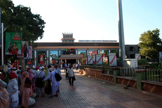 Madurai hat einen recht modernen Bahnhof