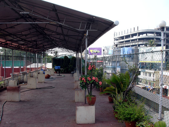 Dachgartenrestaurant vom Hotel Sudarsan - leider wieder einmal außer Betrieb.