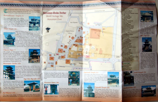 Plan Durbar Square Bhaktapur
