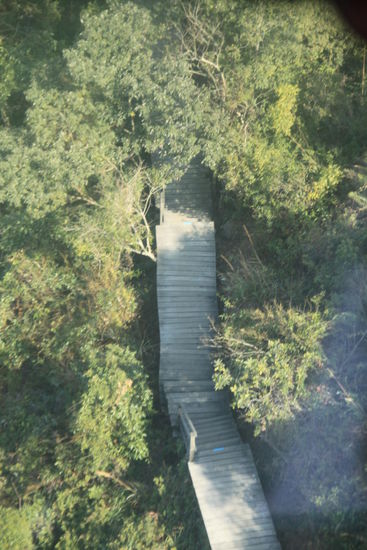 und nach unten auf den Weg, den man früher laufen musste, um zum Kloster zu kommen.
