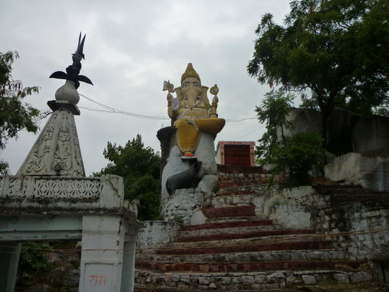 Ganesha begrüßt uns beim Austieg