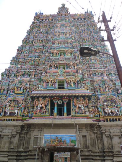 Gopuram des Minakshi Tempels